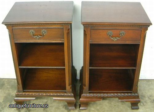 Antique Pair Mahogany Nightstands