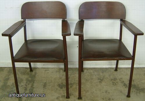 Antique Pair Western Electric Chairs By Heywood Wakefield