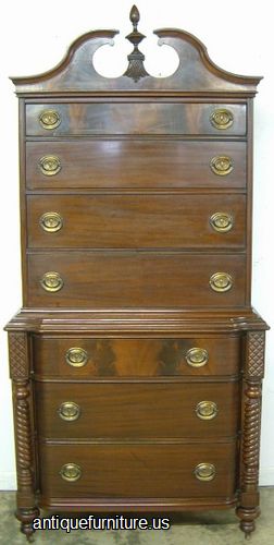Antique Flame Mahogany Chest