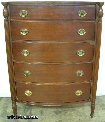 Antique Mahogany Bowfront Chest