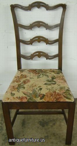 Antique Mahogany Ribbon Back Dining Chair Jpg