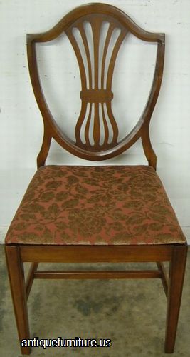 Antique Mahogany Shield Back Dining Chair