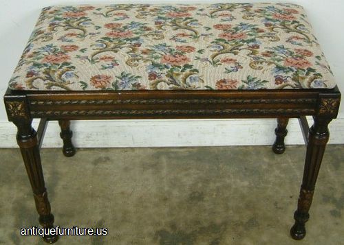 Antique Walnut Vanity Bench