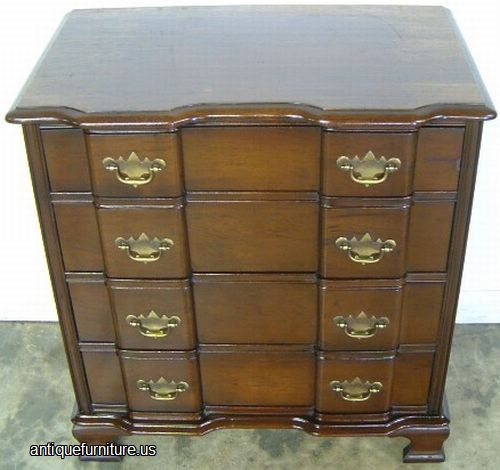 Antique Mahogany Block Front Bachelor Chest