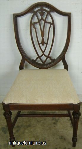 Antique Mahogany Shieldback Dining Chair