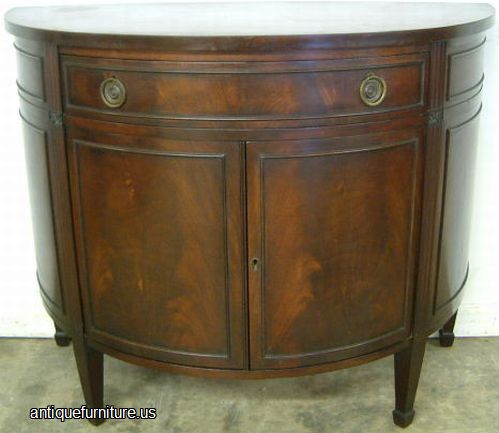 Antique Mahogany Demilune Commode