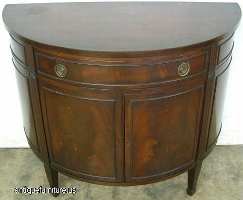 Antique Mahogany Demilune Commode