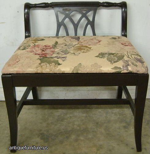 Antique Mahogany Vanity Bench