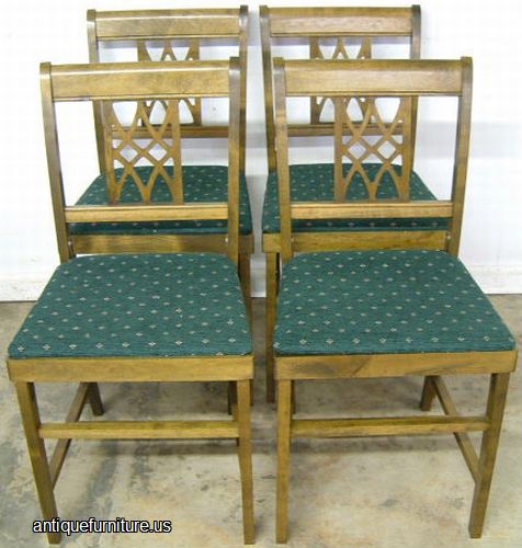 Antique Set Of 4 Folding Chairs