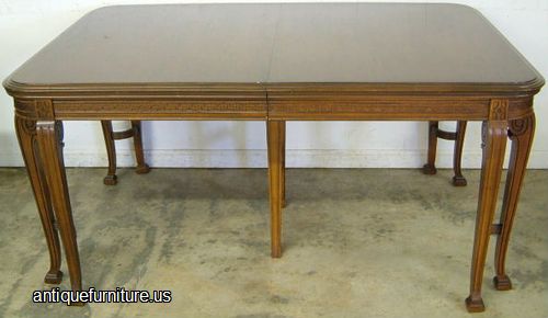 Antique Walnut 10 Leg Dining Room Table