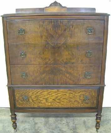 Antique Burl Walnut Chest
