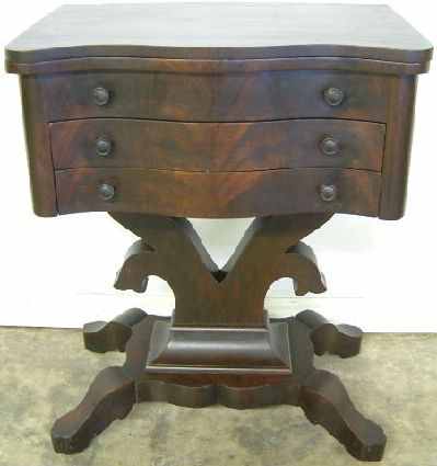 Antique Empire Mahogany Game Table