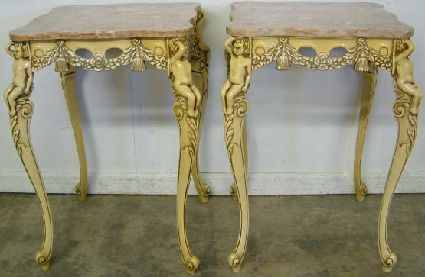 Antique Figural Marble Top Tables