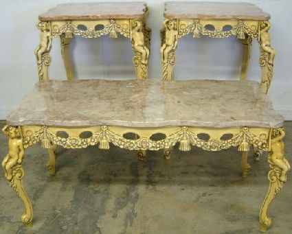 Antique Figural Marble Top Tables