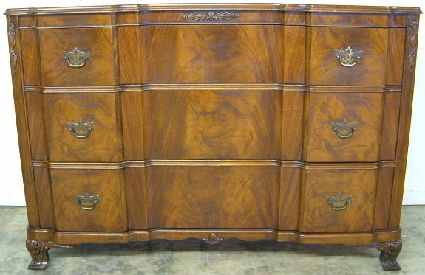 Antique Flame Mahogany Dresser