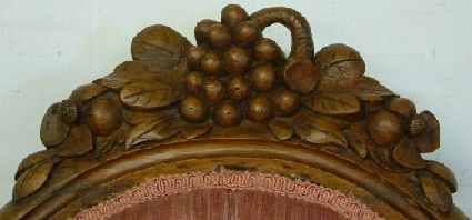 Antique Walnut Victorian Sofa Carving