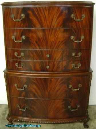 Antique Flame Mahogany Chest