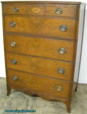 Antique Inlaid Walnut Chest