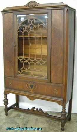 Antique Walnut China Cabinet