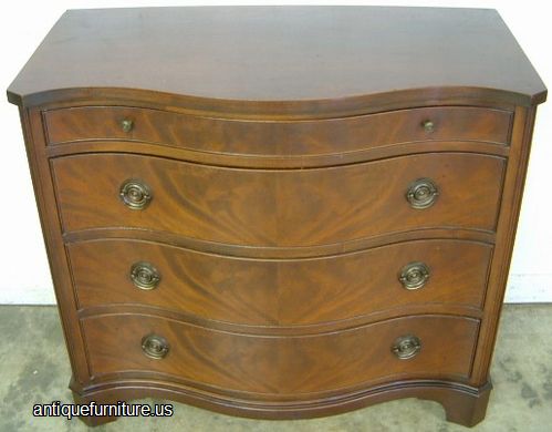 Antique Flame Mahogany Bachelor Chest