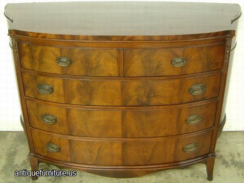 Antique Flame Mahogany Dresser