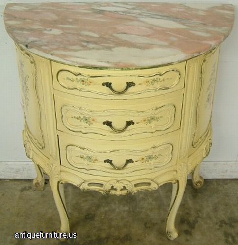 Antique French Style Demilune Commode