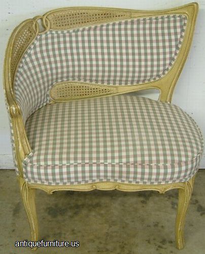 Antique French Style Inlaid Settee