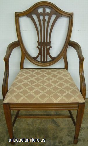 Antique Mahogany Shieldback Dining Chair