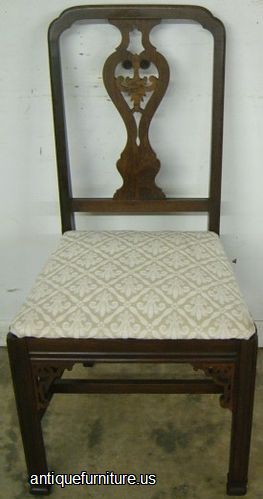 Antique Ornate Mahogany Dining Chair