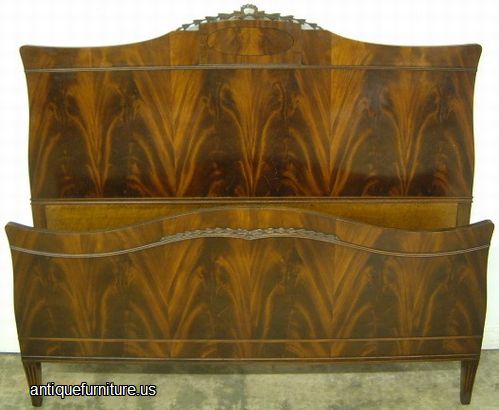 Antique Flame Mahogany Bed