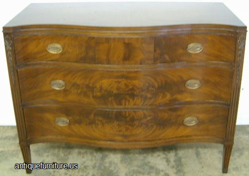 Antique Flame Mahogany Dresser