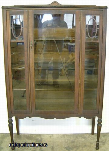 Antique Walnut China Cabinet
