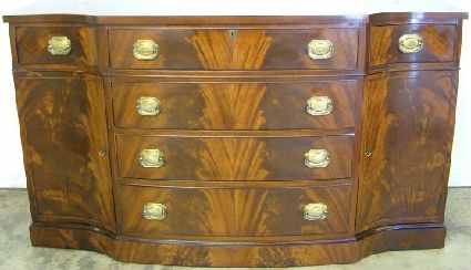 Antique Flame Mahogany Sideboard