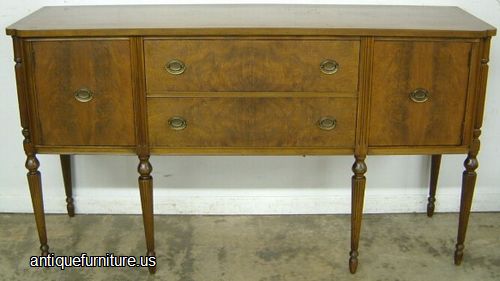 Antique Burl Walnut Sideboard
