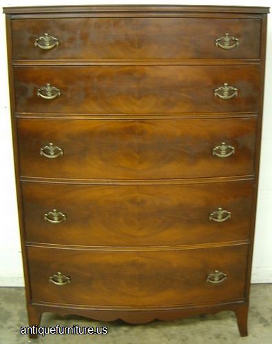 Antique Flame Mahogany Chest