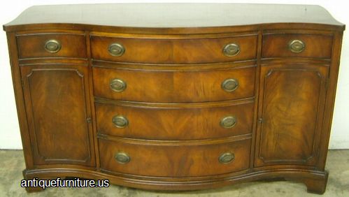 Antique Flame Mahogany Sideboard