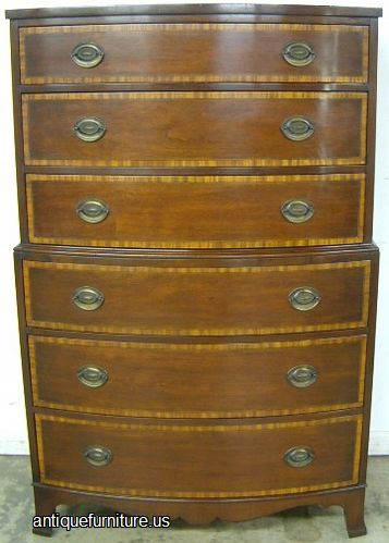 Antique Mahogany Banded Inlay Chest