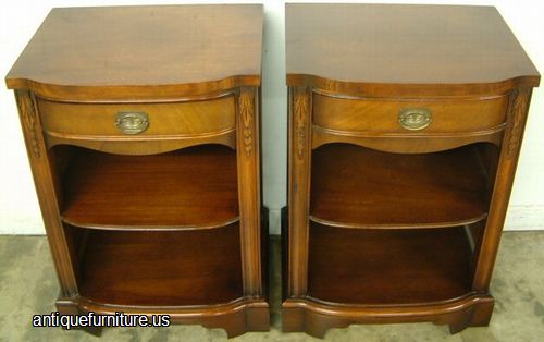 Antique Pair Drexel Mahogany Nightstands