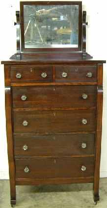 Antique Empire Mahogany Chest