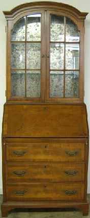 Antique Mahogany Drop Front Bookcase