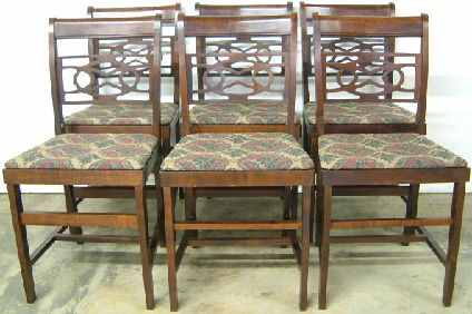 Antique Set Mahogany Folding Chairs