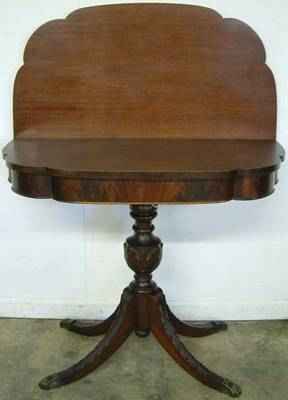 Antique Flame Mahogany Game Table