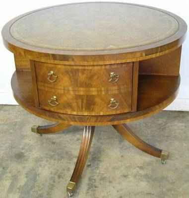 Antique Mahogany Drum Table
