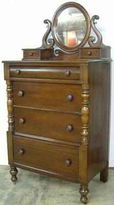 Antique Mahogany Empire Chest