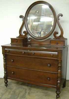 Antique Mahogany Empire Dresser