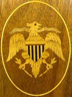 Antique Mahogany Tilt Top Table Inlay