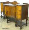  Ornate Burl Walnut Sideboard 