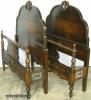  Pair Burl Walnut Twin Beds 