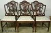  Set Mahogany Shield Back Dining Chairs 