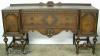 Ornate Burl Walnut Sideboard Ornate Burl Walnut Sideboard